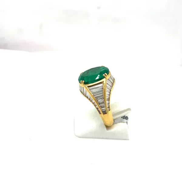 .23ctw Oval Cut Emerald Halo Engagement Ring