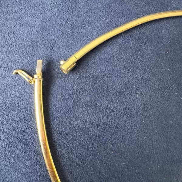 Vintage 9ctw Baguette Cut White Sapphire Two-Tone Necklace