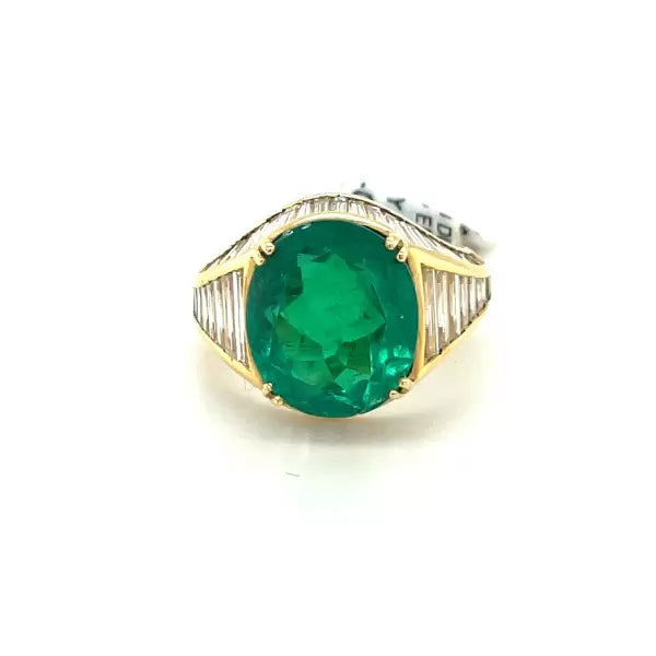 .23ctw Oval Cut Emerald Halo Engagement Ring