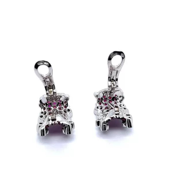 4.52ctw Round Cut Ruby Clip-on Earrings