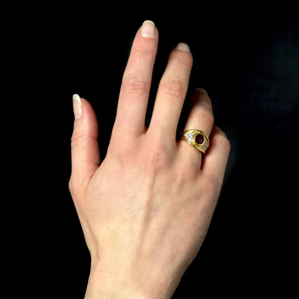 Modern 4.49ctw Oval Cut Ruby Large Ring