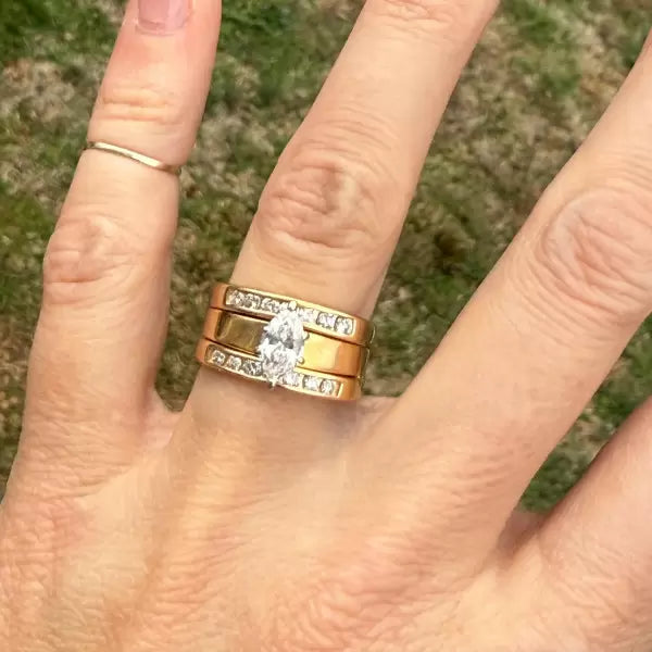 2.8ctw Marquise Cut White Sapphire Engagement Ring