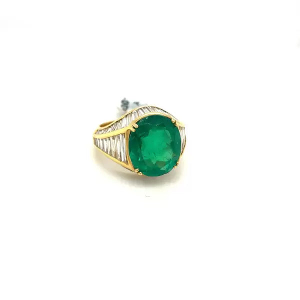 .23ctw Oval Cut Emerald Halo Engagement Ring