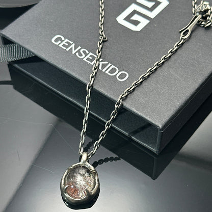 925 Sterling Silver Natural Gemstone Pendant Necklace | Unique Unisex Couple Gift（YS-20250926-6）