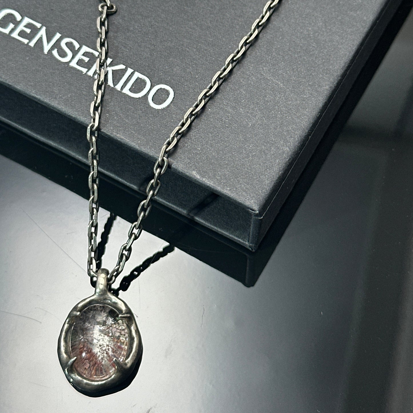 925 Sterling Silver Natural Gemstone Pendant Necklace | Unique Unisex Couple Gift（YS-20250926-6）