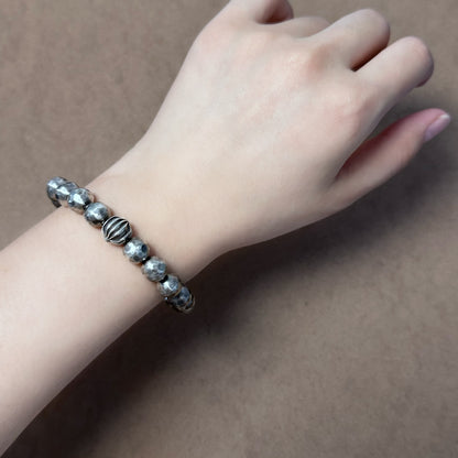 Zen Cross Hammered Sterling Silver Bracelet（YS-20251111-12）