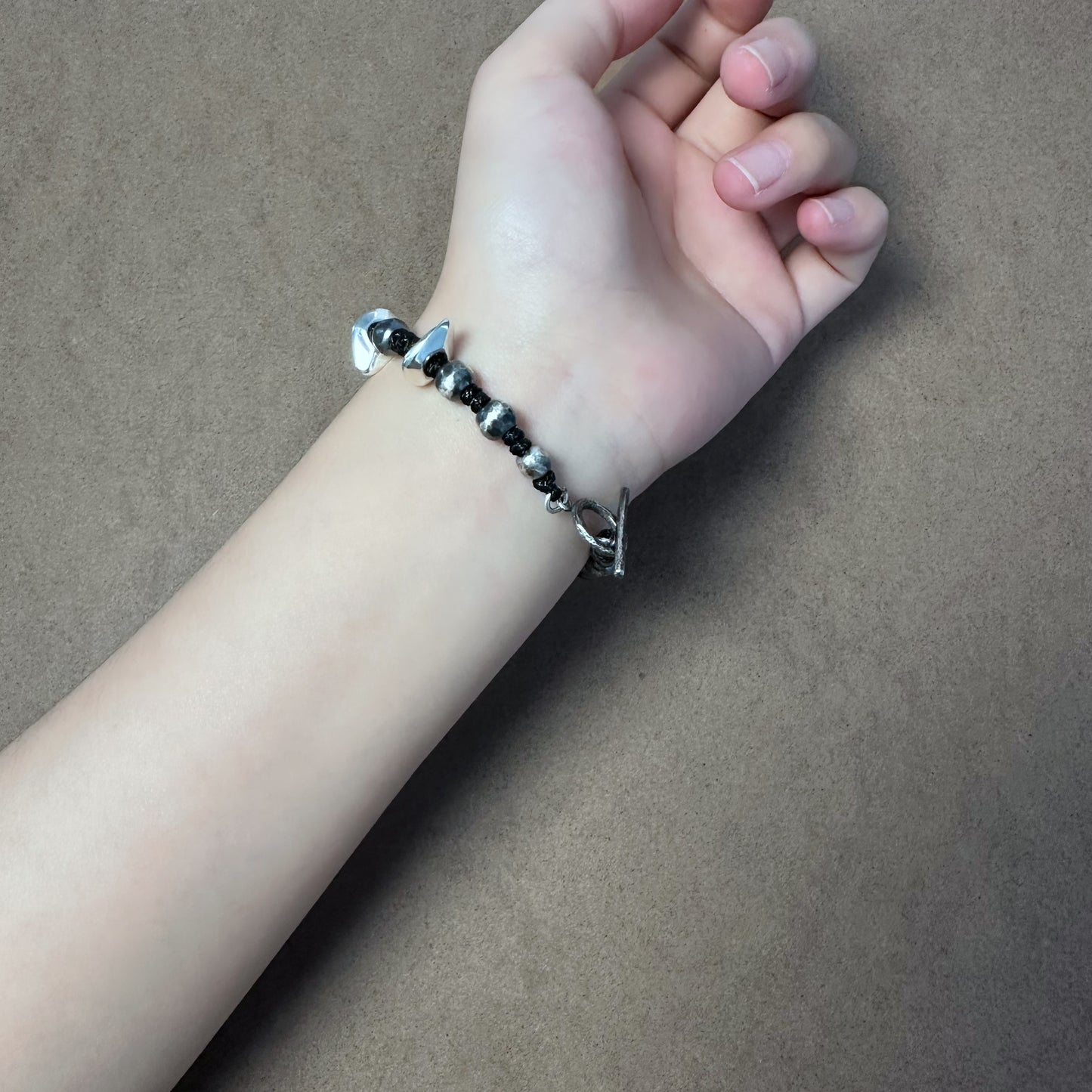 Wild Glow Sterling Silver Hammered Bracelet（YS-20251111-8）