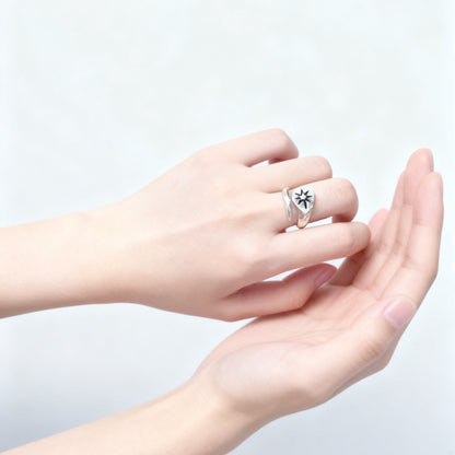 Eternal Bloom Sterling Silver Etched Ring（YS-20251111-14）