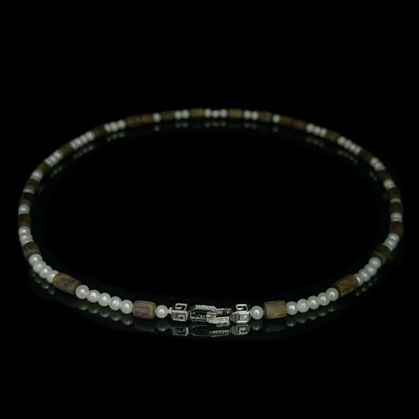 Equinox ·Driftwood Pearl Necklace（EQ-251117-C）