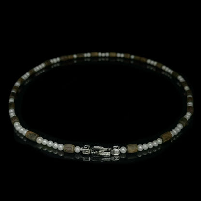 Equinox ·Driftwood Pearl Necklace（EQ-251117-C）