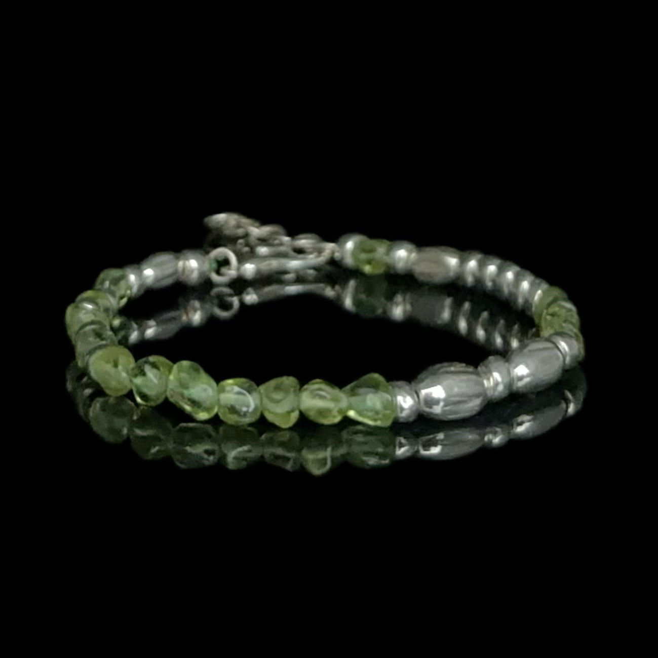 August Glow: Peridot & Sterling Silver Chain（YS-20251111-2）