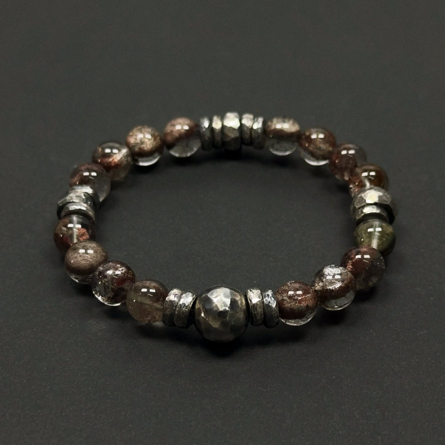 Vitality Veil Red Phantom Silver Bracelet（YS-20251111-3）