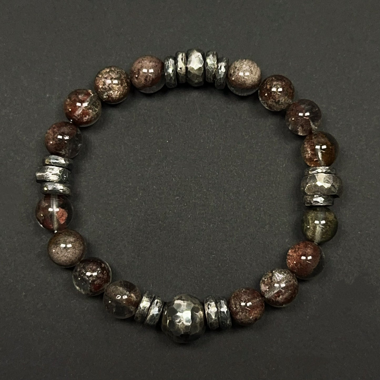 Vitality Veil Red Phantom Silver Bracelet（YS-20251111-3）