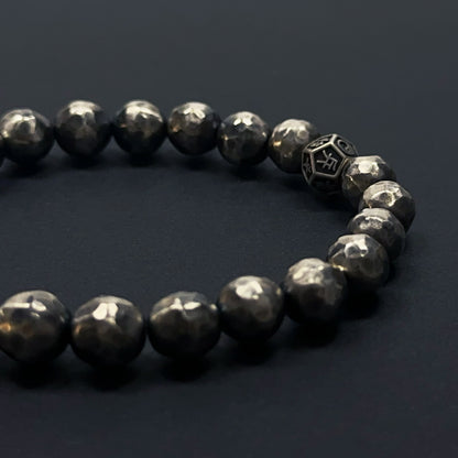 Zen Cross Hammered Sterling Silver Bracelet（YS-20251111-12）