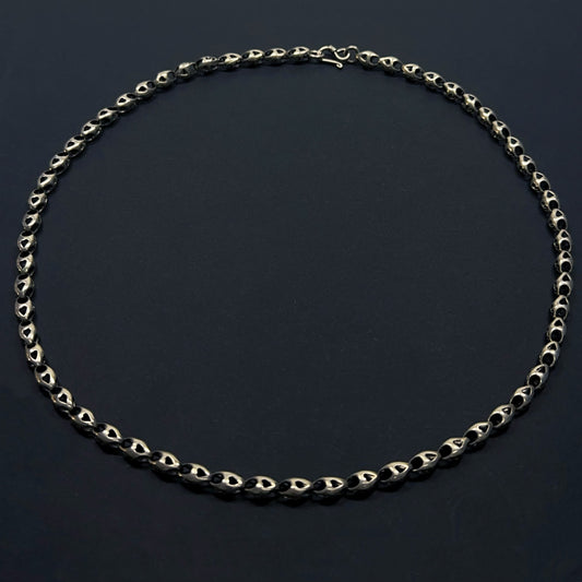 Whisper Link: Sterling Silver Oval Necklace（YS-20251111-15）