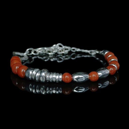 South Red Whisper: Sterling Silver Oval Bead Chain（YS-20251111-6）