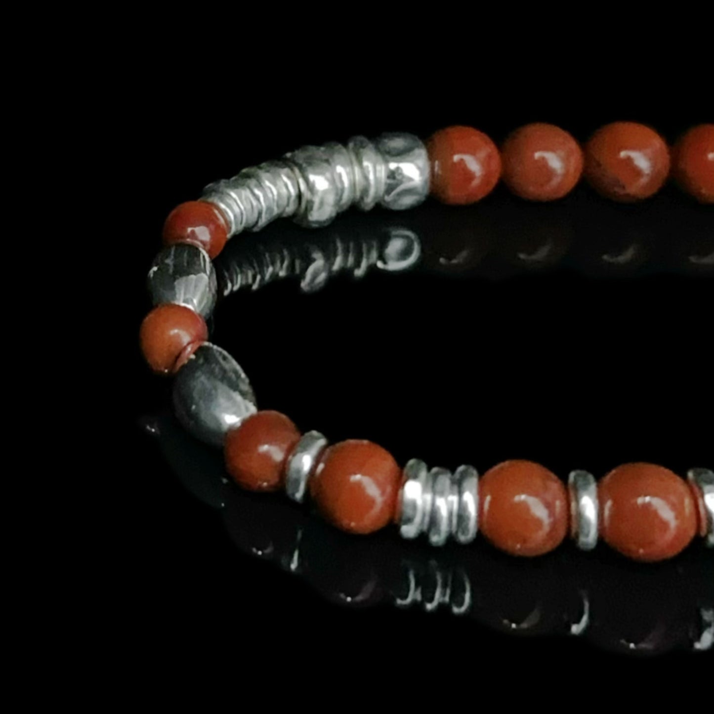 South Red Whisper: Sterling Silver Oval Bead Chain（YS-20251111-6）