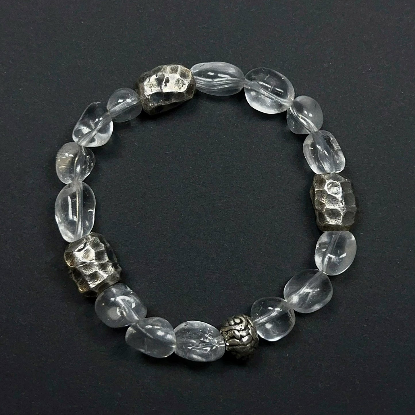 Clear Quartz Whisper: Sterling Silver Energy Bracelet（YS-20251111-7）