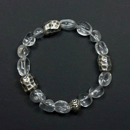 Clear Quartz Whisper: Sterling Silver Energy Bracelet（YS-20251111-7）