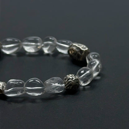 Clear Quartz Whisper: Sterling Silver Energy Bracelet（YS-20251111-7）