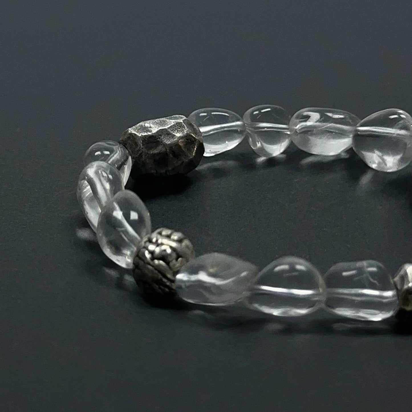 Clear Quartz Whisper: Sterling Silver Energy Bracelet（YS-20251111-7）