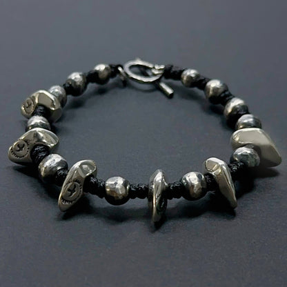 Wild Glow Sterling Silver Hammered Bracelet（YS-20251111-8）