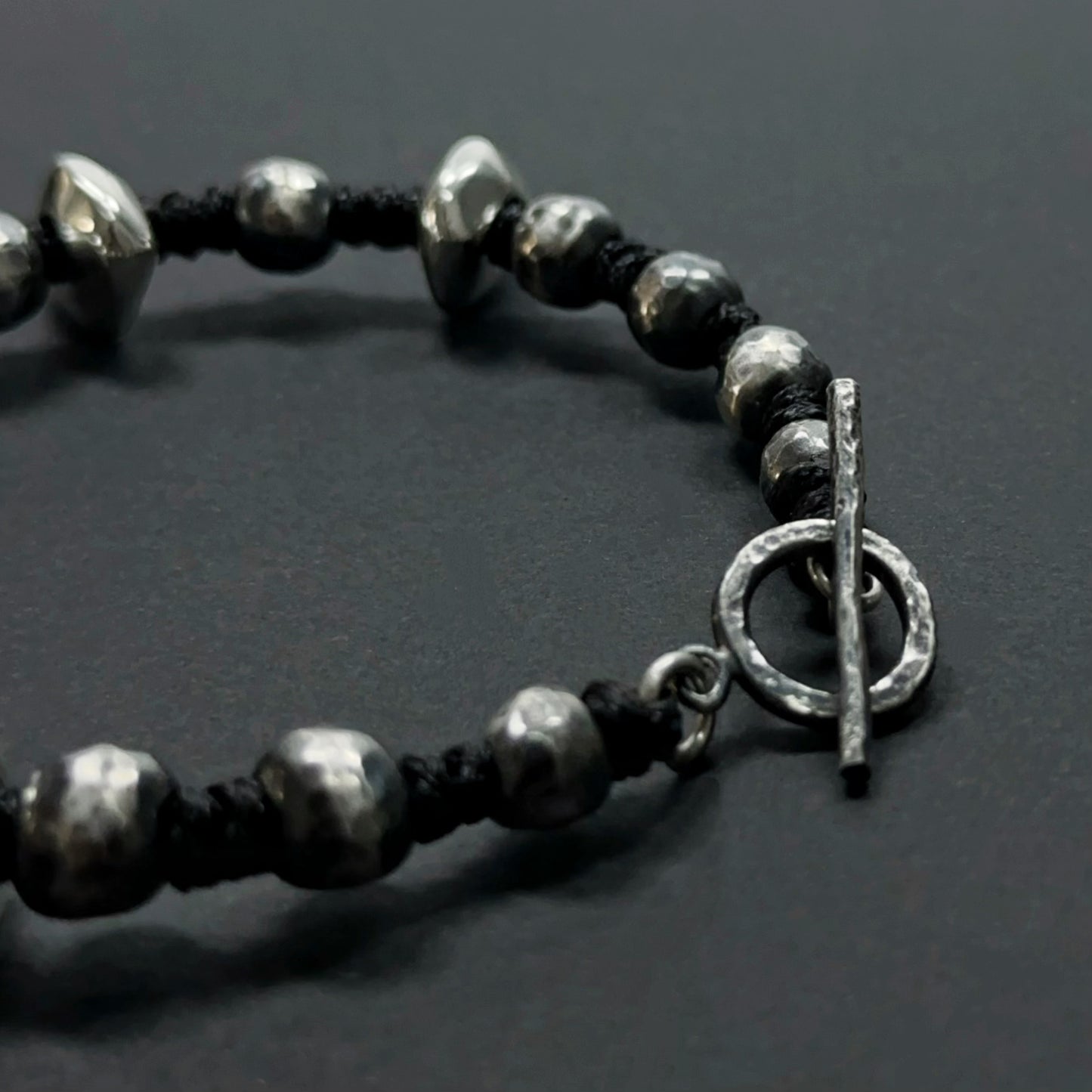 Wild Glow Sterling Silver Hammered Bracelet（YS-20251111-8）