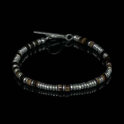 Golden Gaze: Yellow Tiger's Eye Sterling Silver Bracelet（YS-20251111-10）