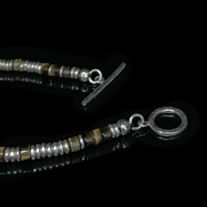 Golden Gaze: Yellow Tiger's Eye Sterling Silver Bracelet（YS-20251111-10）