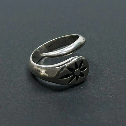 Eternal Bloom Sterling Silver Etched Ring（YS-20251111-14）