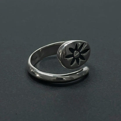 Eternal Bloom Sterling Silver Etched Ring（YS-20251111-14）