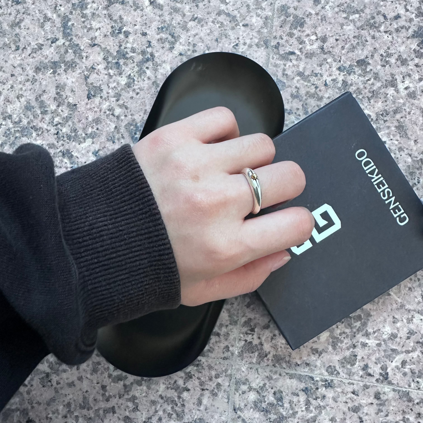 Serenity Shard Sterling Silver Inlaid Ring（YS-20251111-13）