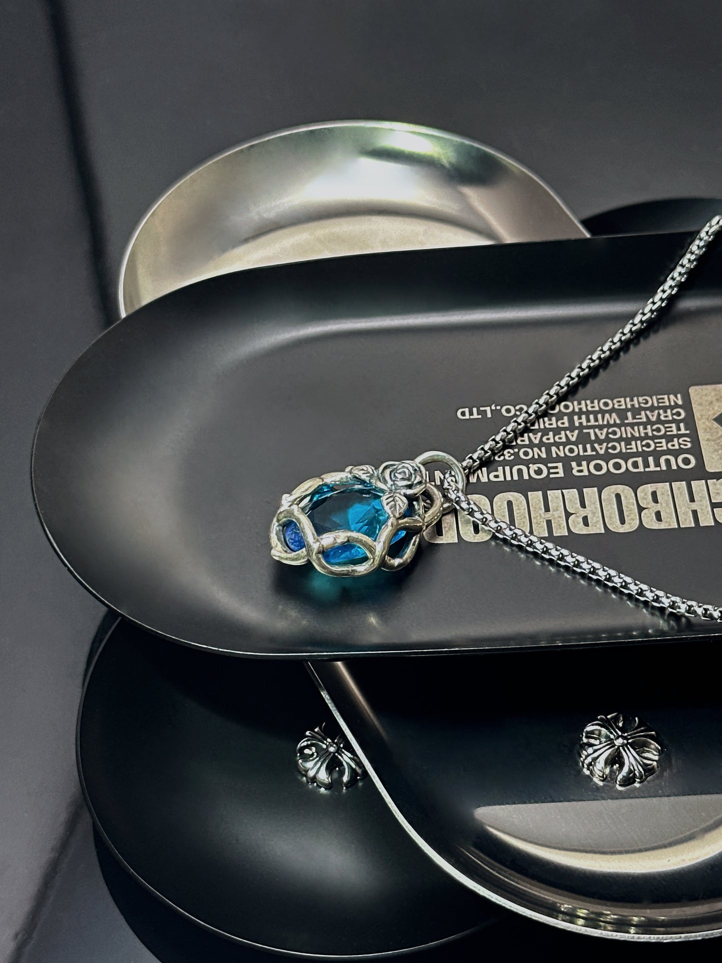 925 Sterling Silver Thorn Rose Pendant Necklace | Delicate Unisex Couple Design（YS-20250926-2）