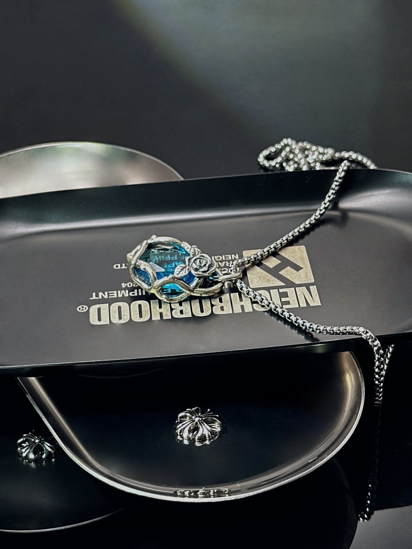 925 Sterling Silver Thorn Rose Pendant Necklace | Delicate Unisex Couple Design（YS-20250926-2）