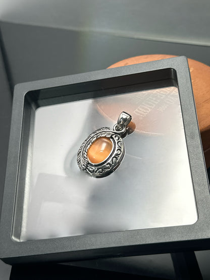 Vintage 316 Stainless Steel Eagle Feather Pendant with Gemstone | Unisex Necklace, 65cm Chain（GS-20250912-1）