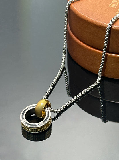 Korean Minimalist 316 Stainless Steel Pendant Necklace | Unisex Original Design, 65cm Chain（GS-20250912-2）