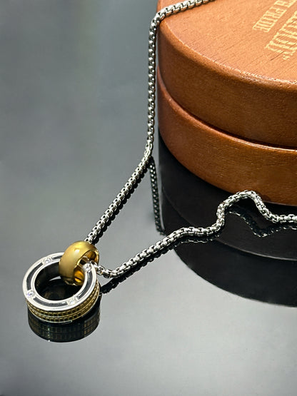 Korean Minimalist 316 Stainless Steel Pendant Necklace | Unisex Original Design, 65cm Chain（GS-20250912-2）