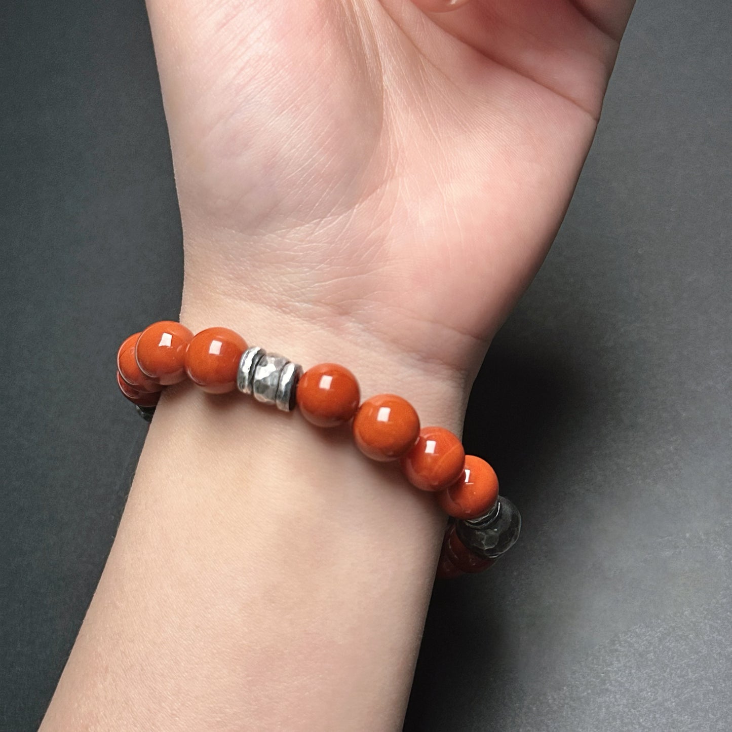 Prosperity & Vitality Red Agate Bracelet · 925 Silver（YS-20251203-20）