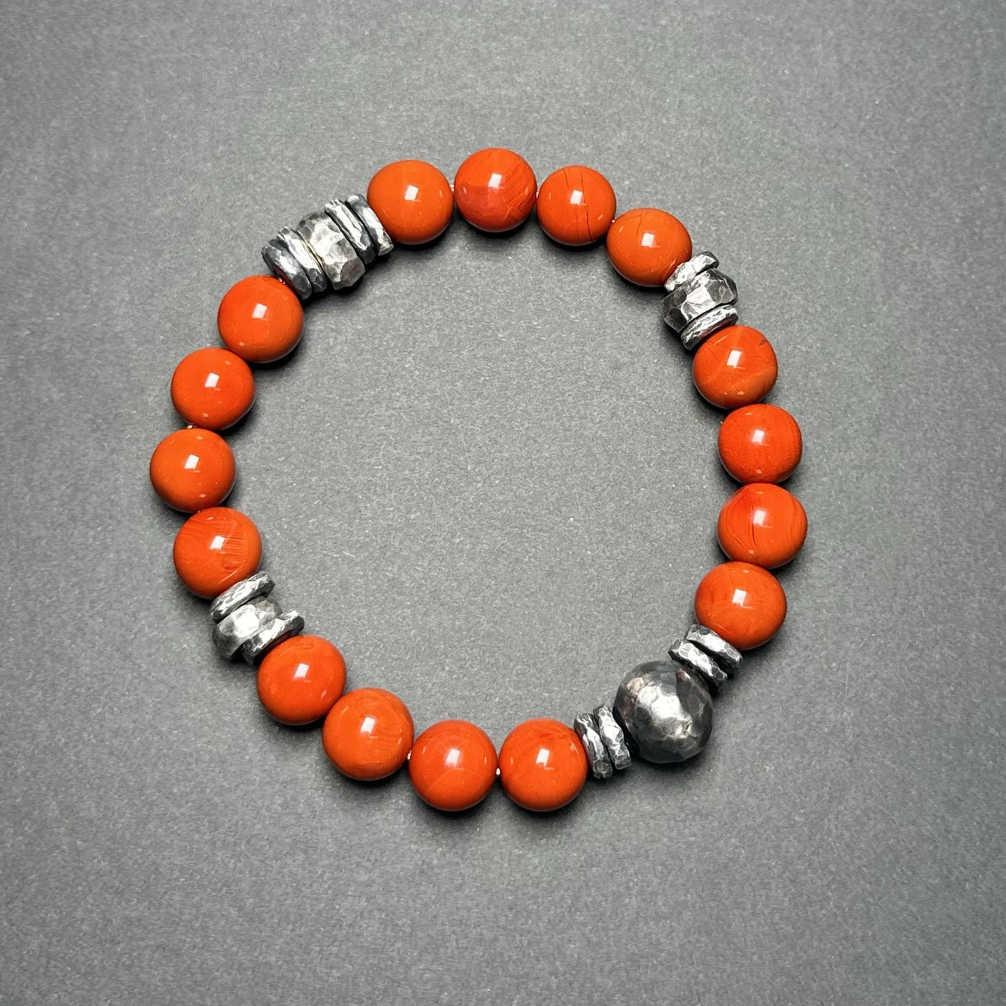 Prosperity & Vitality Red Agate Bracelet · 925 Silver（YS-20251203-20）