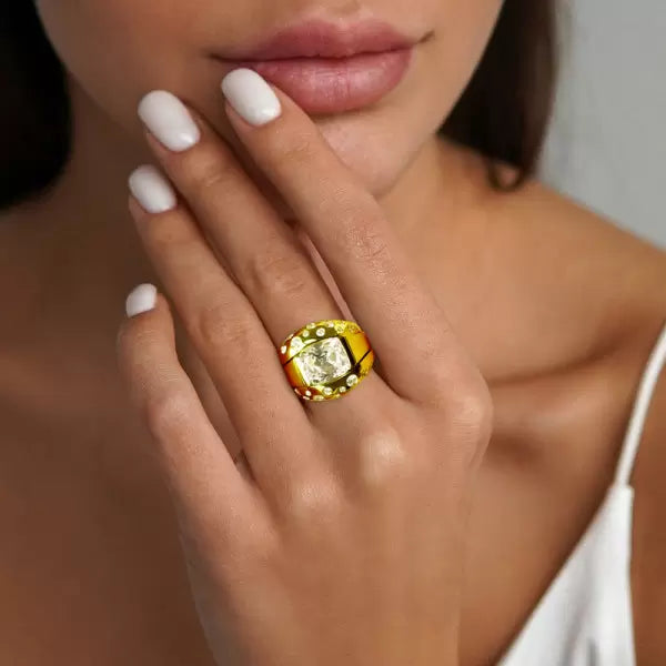 5.6ct Cushion Cut Flush Set Wedding Ring Set