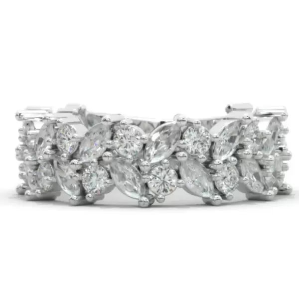 5ct Radiant Cut Three-Pieces Vintage Lace Wedding Ring Set Metal