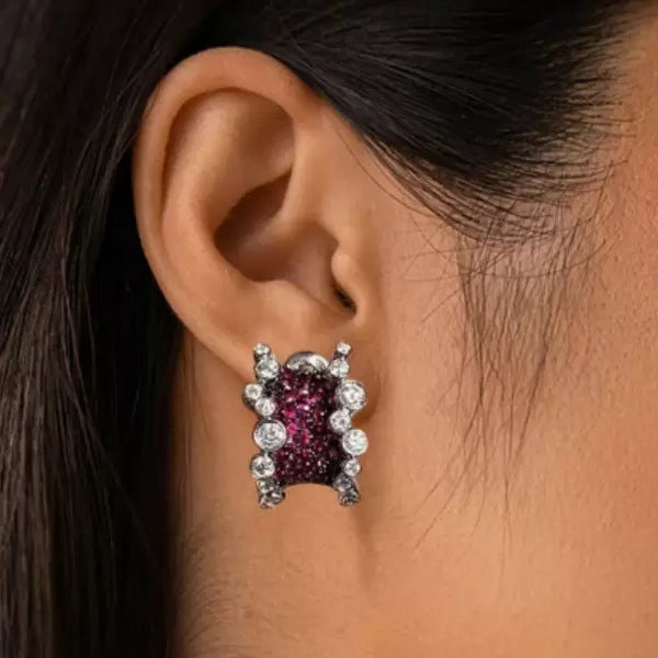 4.52ctw Round Cut Ruby Clip-on Earrings