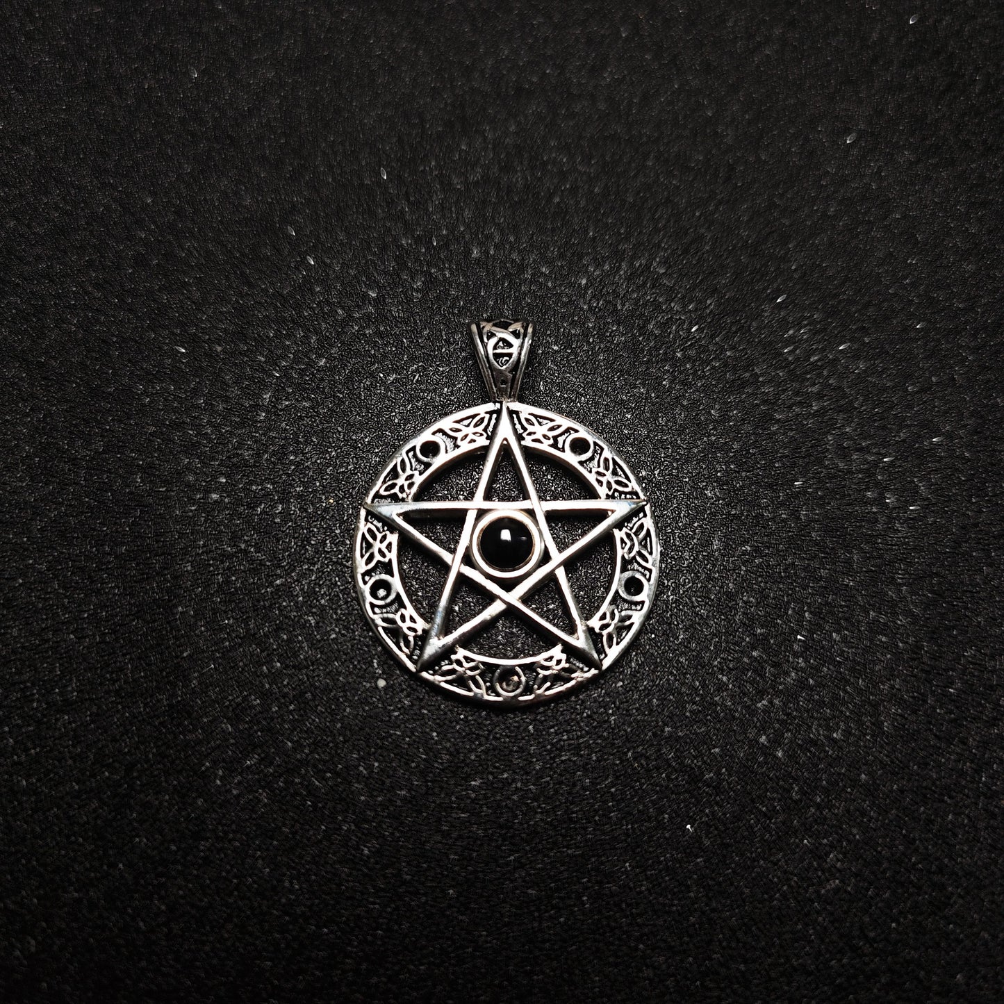 Fashion European-Style Black Gem Star Pendant Necklace | 65cm Chain（GS-20250912-6）