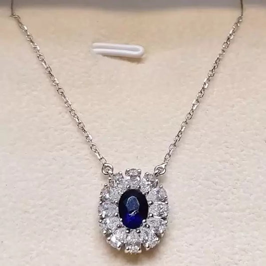 Unique Sapphire Pendant Necklace