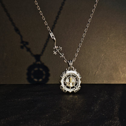 925 Sterling Silver Nautical Star Compass Pendant Necklace | Vintage Anchor Design（YS-20250926-5）