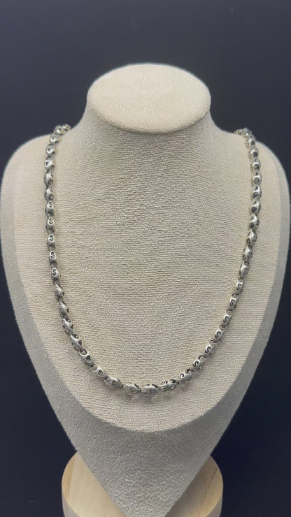 Whisper Link: Sterling Silver Oval Necklace（YS-20251111-15）