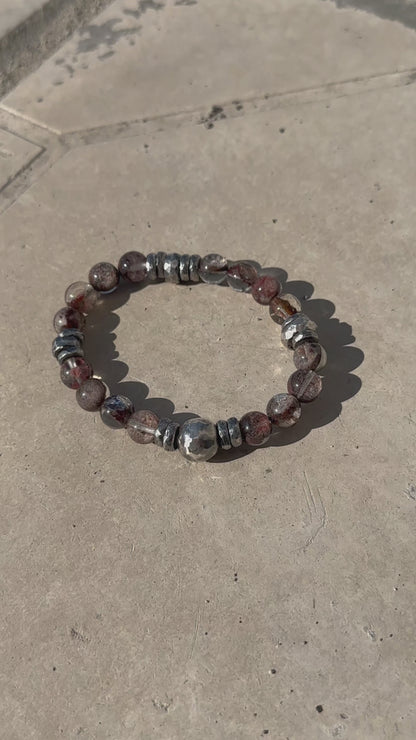 Vitality Veil Red Phantom Silver Bracelet（YS-20251111-3）