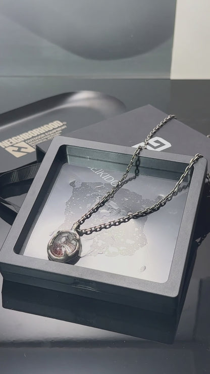 925 Sterling Silver Natural Gemstone Pendant Necklace | Unique Unisex Couple Gift（YS-20250926-6）